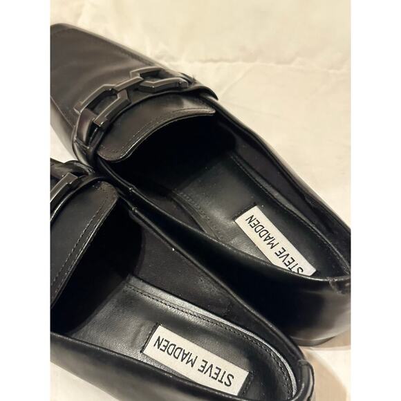Steve Madden Women's Black Leather Ryan Bit Loafer Size 11M - Picture 7 of 7